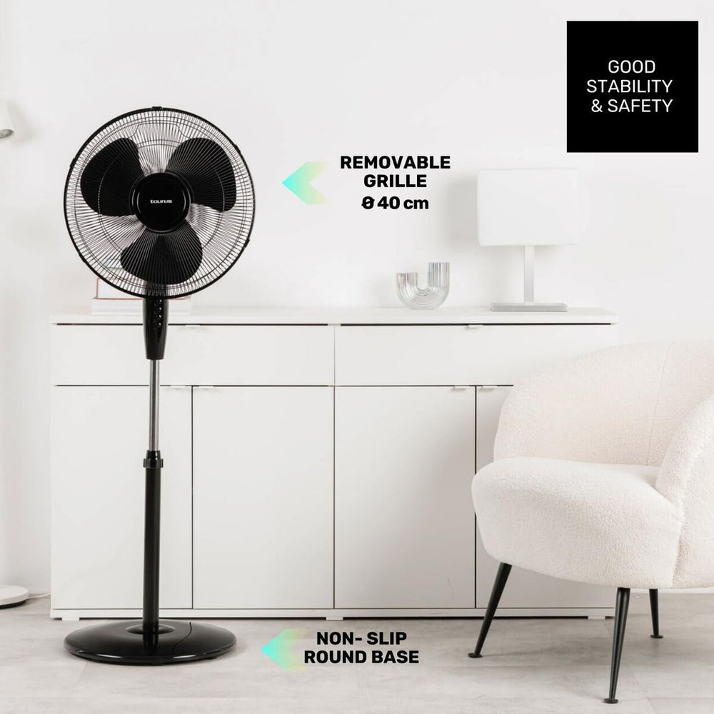 Ventilateur sur Pied Taurus 944689000 Noir
