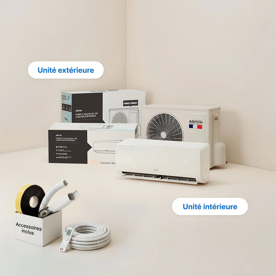 Climatiseur Monosplit Réversible Silencieux 19 dB – Wi-Fi | Été/Hiver